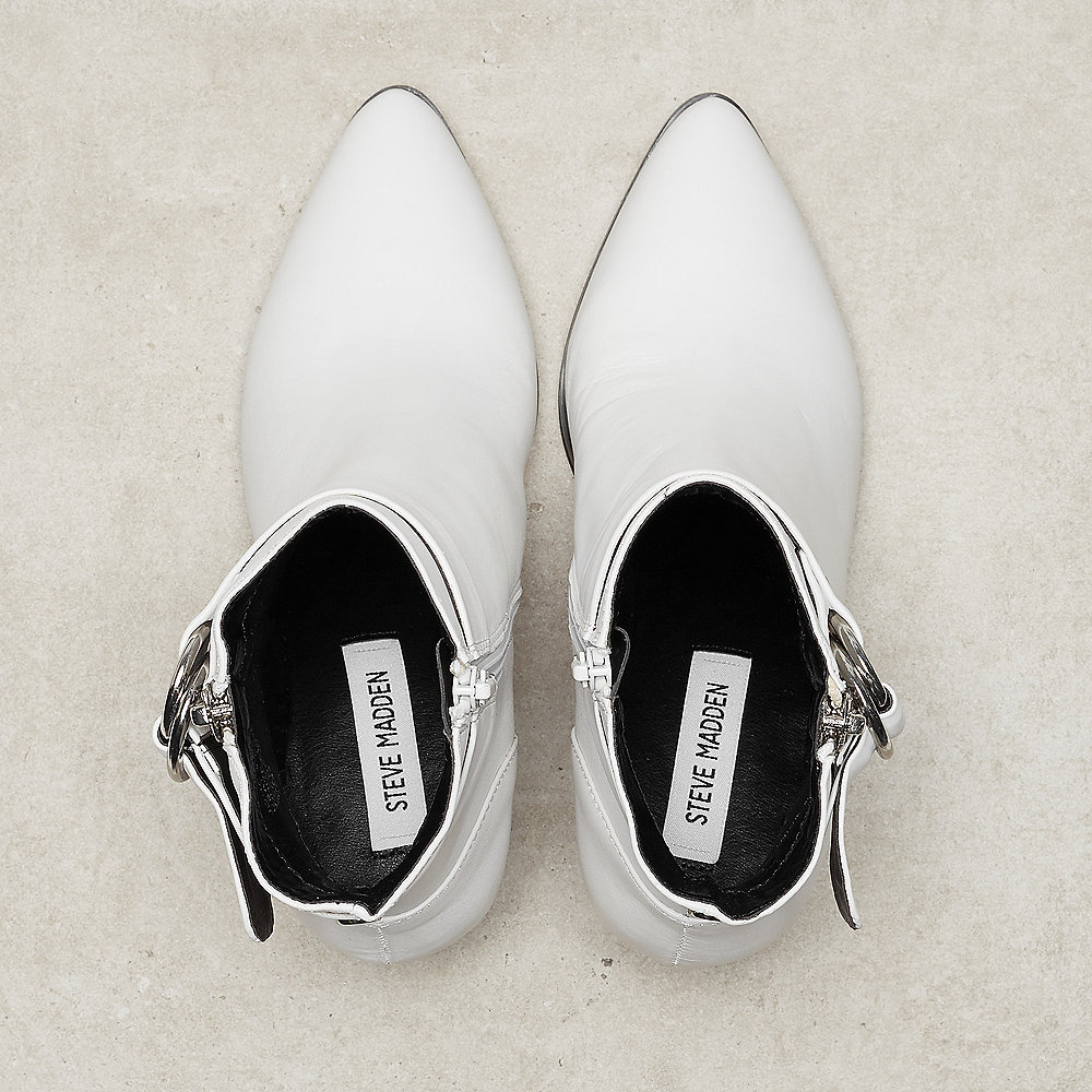 Steve Madden Johannah white leather