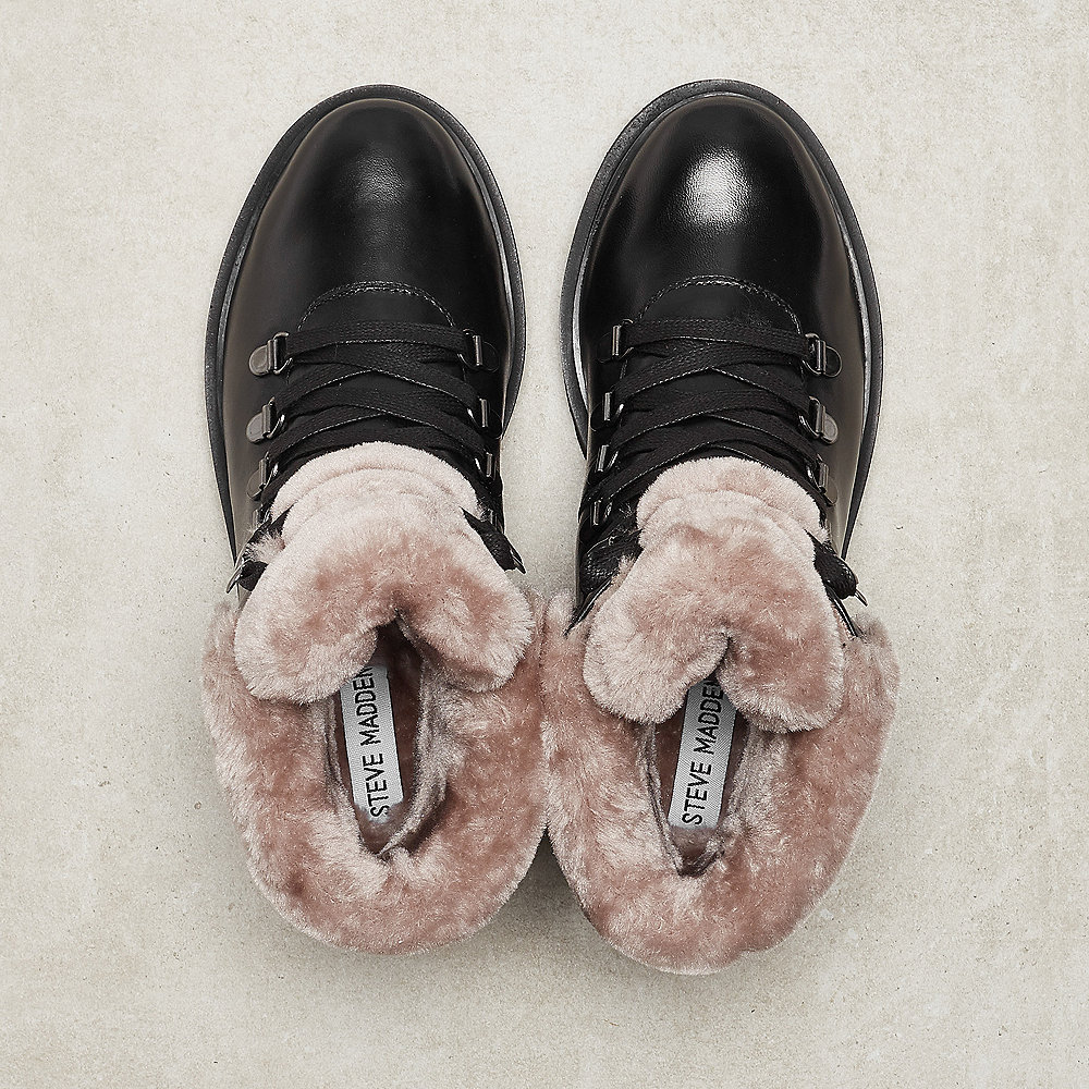 Steve Madden Tree black leather