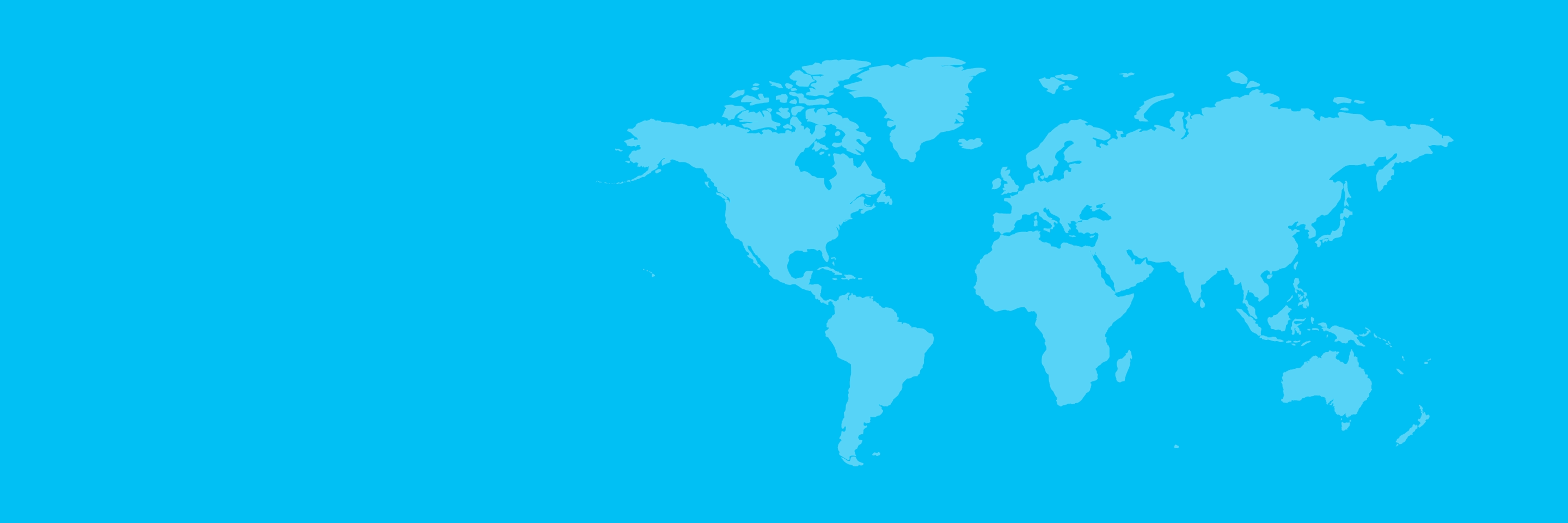 Animated globe on a blue background