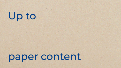Up to 80% paper content