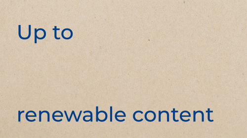 Up to 90% renewable content