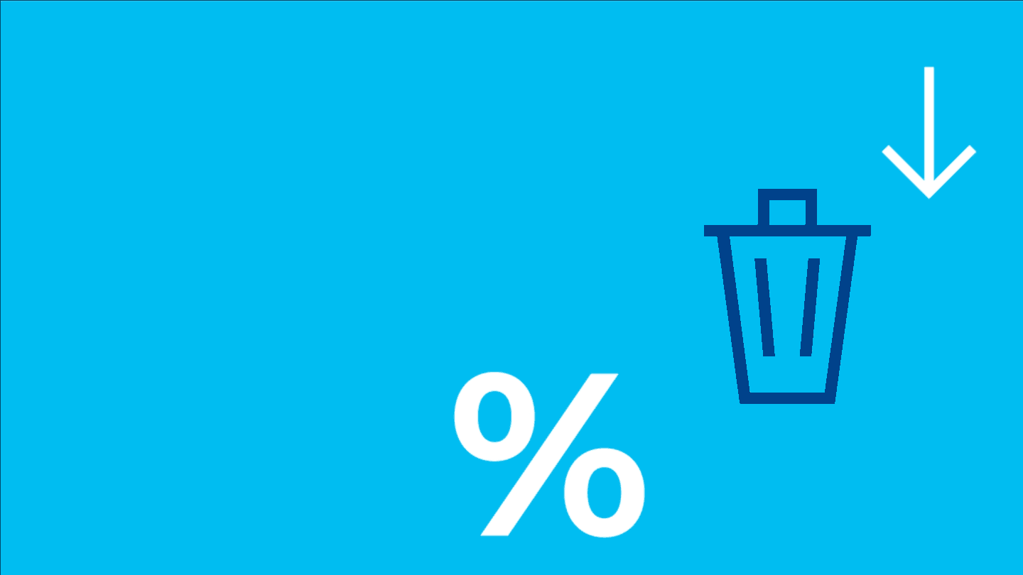 Facts illustraion: up to 57% lower wastewater