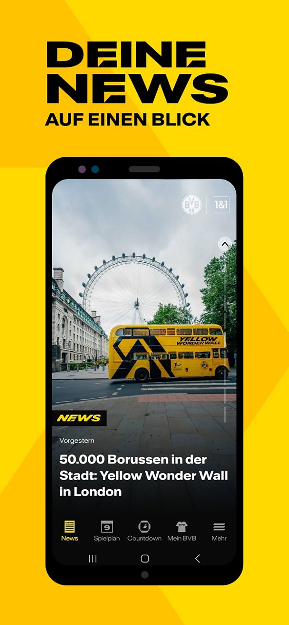 Screenshot News-Darstellung in der BVB-App