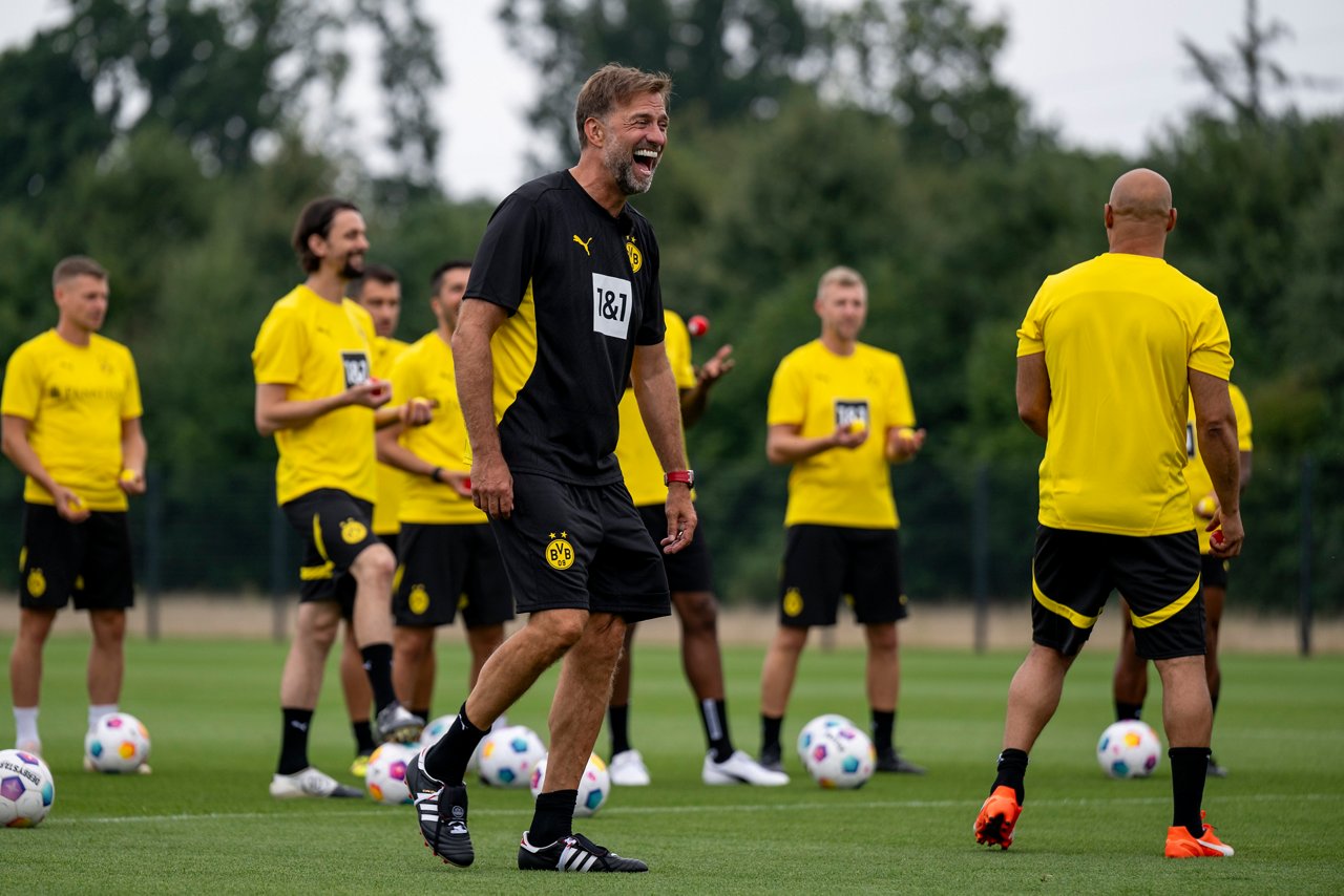 24/25, Bundesliga, Bundesligasaison, Training, Abschiedszczspiel, Abschlusstraining, Abschiedsspiel
Freitag 06.09.2024, 1. Fussball - Bundesliga Saison 24/25 - Training in Dortmund, .BV Borussia Dortmund - Training - .Trainer Juergen Jürgen Klopp..Copyright:.Borussia Dortmund GmbH & Co. KGaA.Rheinlanddamm 207-209.44137 Dortmund..(NO IPTC-stripping allowed).EDITORIAL USE ONLY