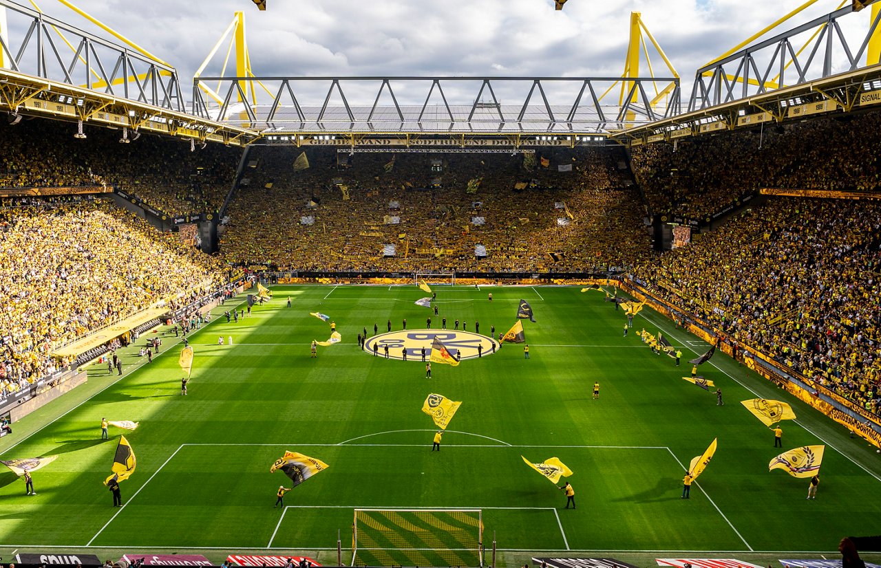 Stadionsicht von der Nordtribüne.