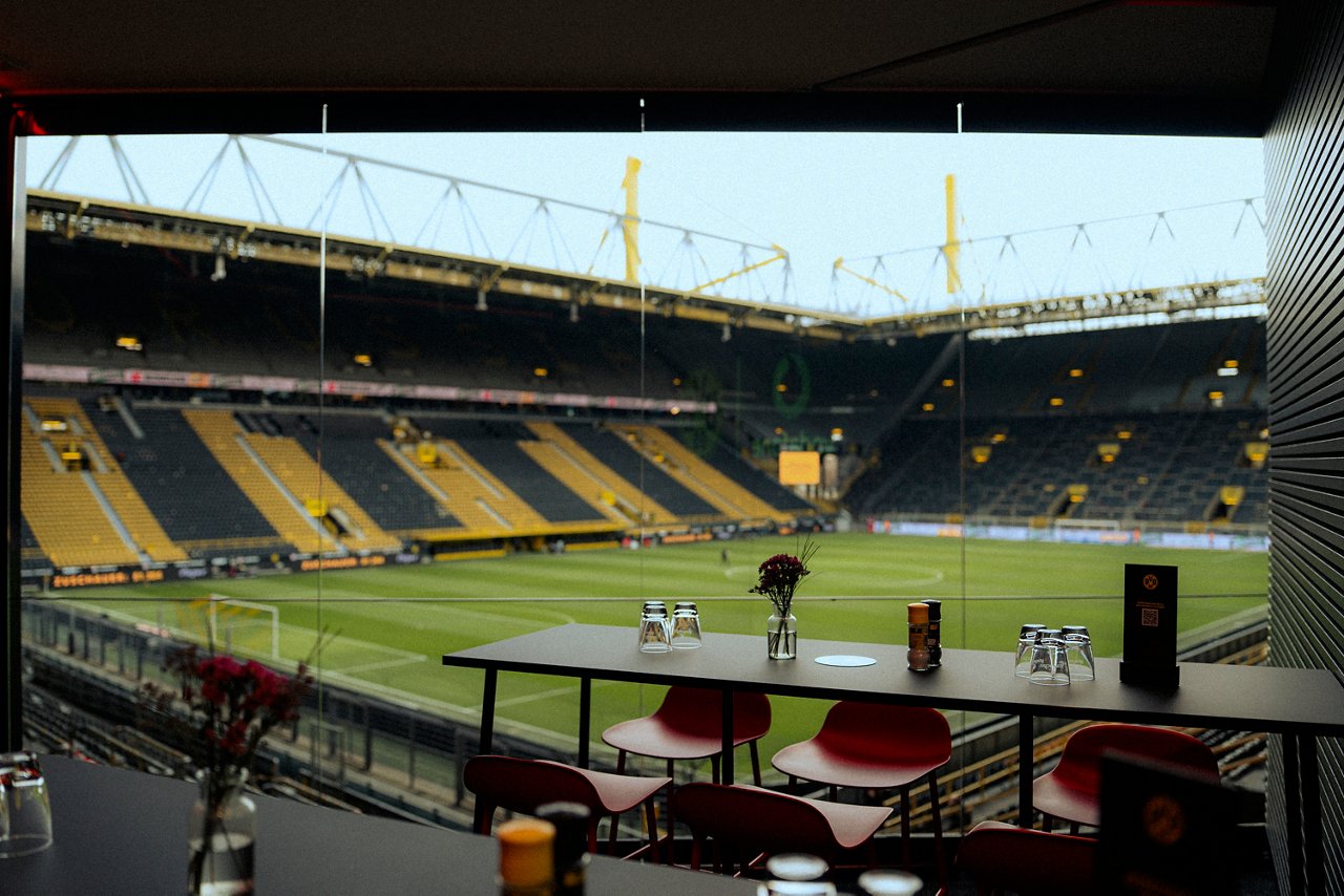 Interior view of the TV studio.