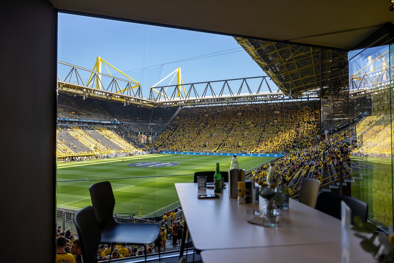 Interior view of the TV studio.