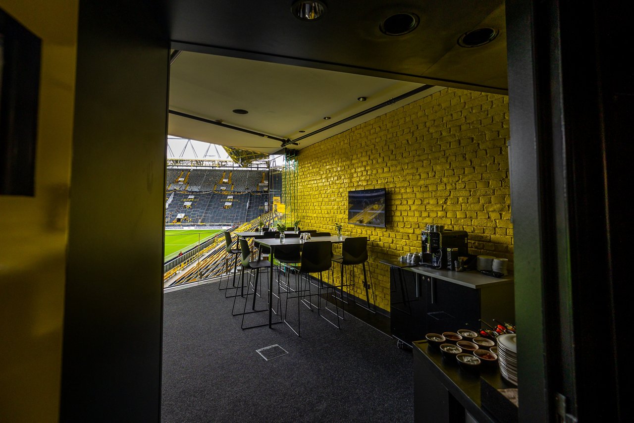 Interior view of the TV studio.