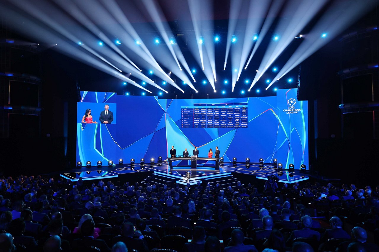 Auslosung der Ligaphase der UEFA Champions League im Grimaldo-Forum in Monaco. 