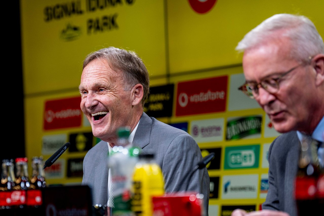 Hans-Joachim Watzke auf der Bilanzpressekonferenz 2025