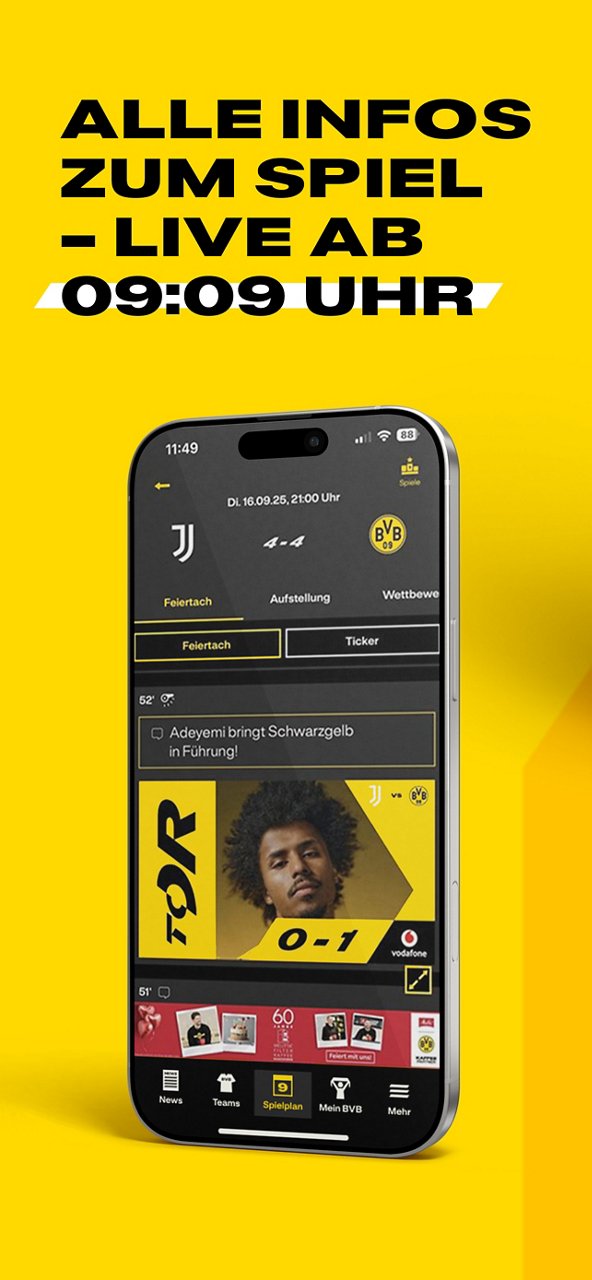 Screenshot Feiertach in der BVB-App.