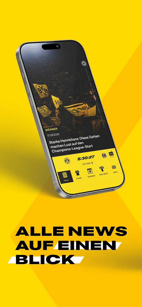 Screenshot News-Darstellung in der BVB-App.