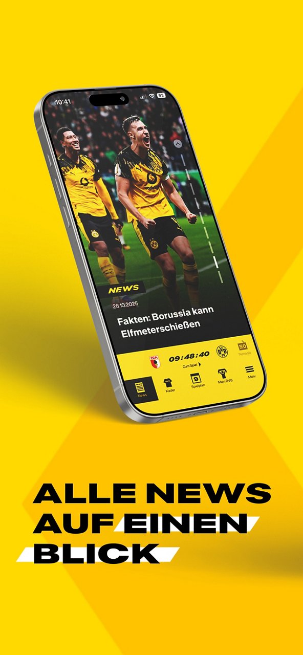 Screenshot News-Darstellung in der BVB-App.