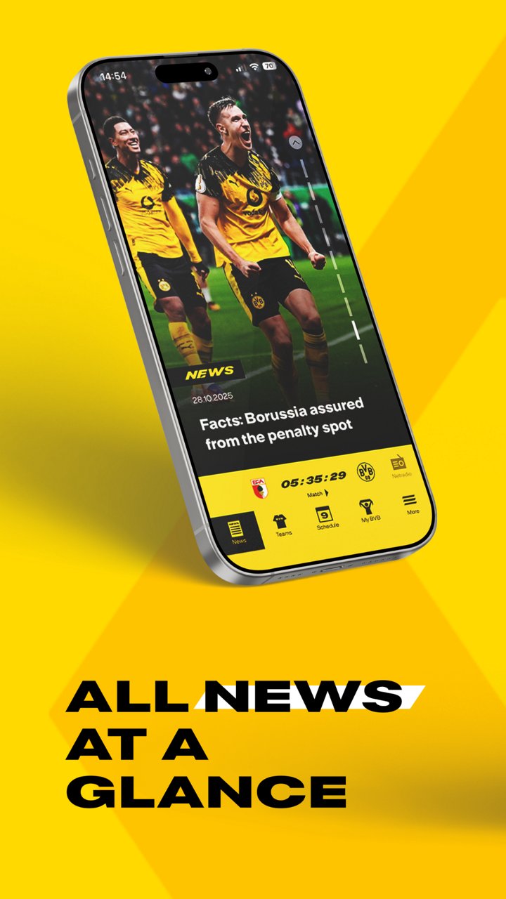 Screenshot News-Darstellung in der BVB-App.