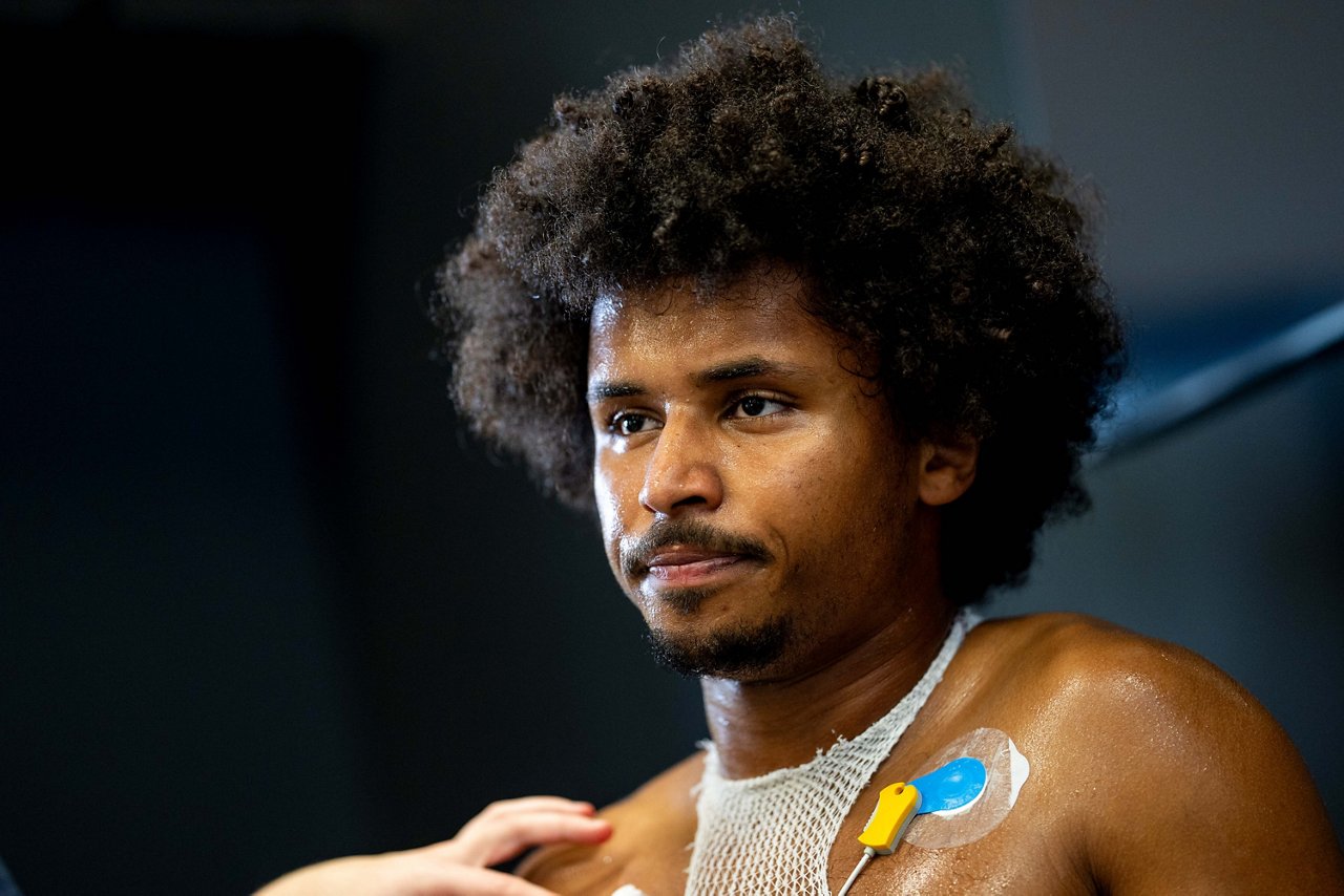 Karim Adeyemi bei der Leistungsdiagnostik.