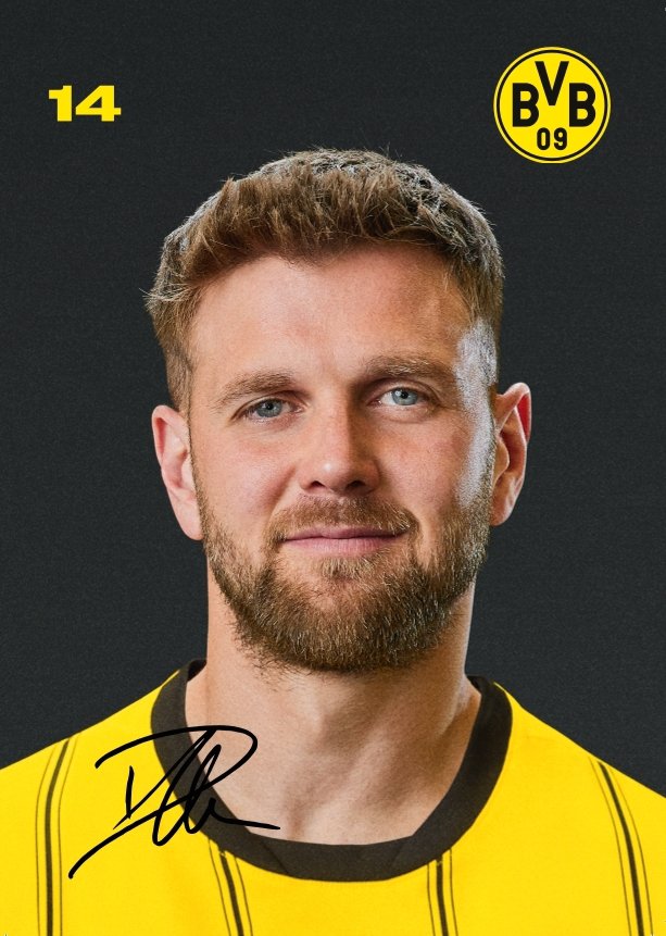  Front side of the autograph card from Niclas Füllkrug