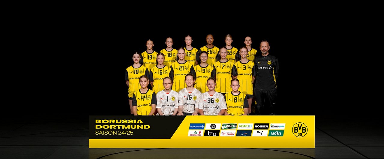 Mannschaftsfoto der Handball A-Jugend der Saison 24/25