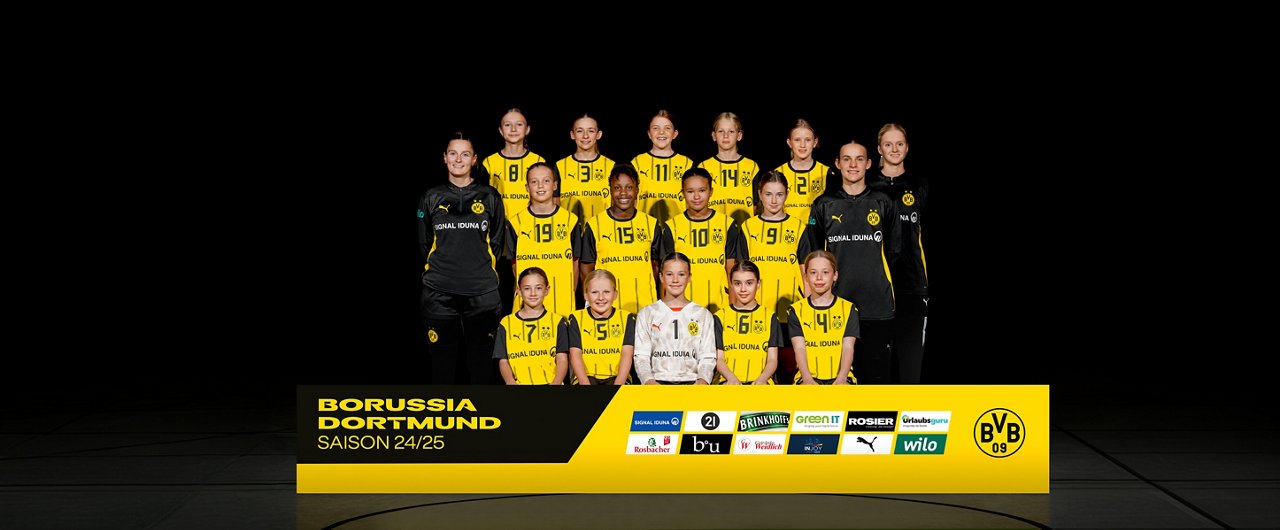 Team foto of the bvb handball D-youth women saison 24/25