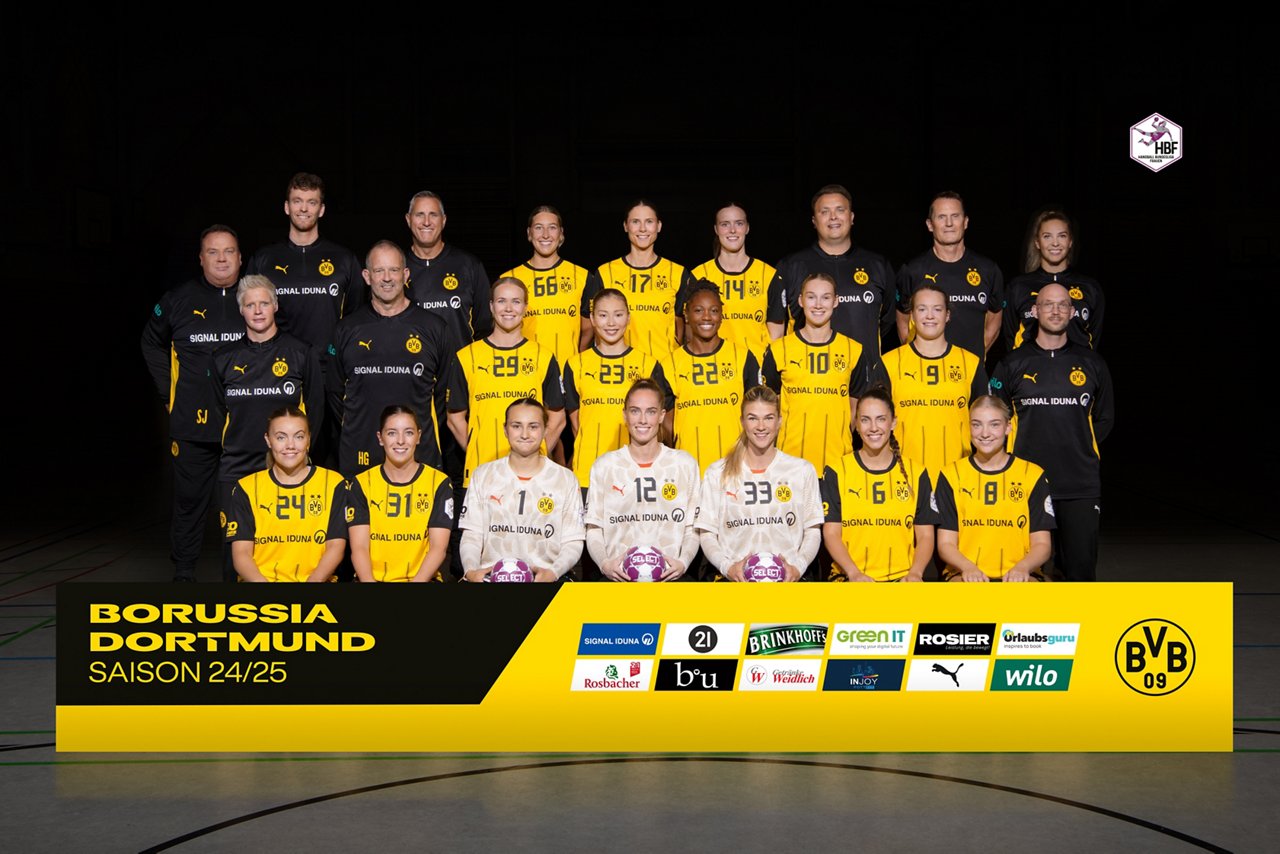 Mannschaftsfoto Handball Damenmannschaft der Saison 24/25
