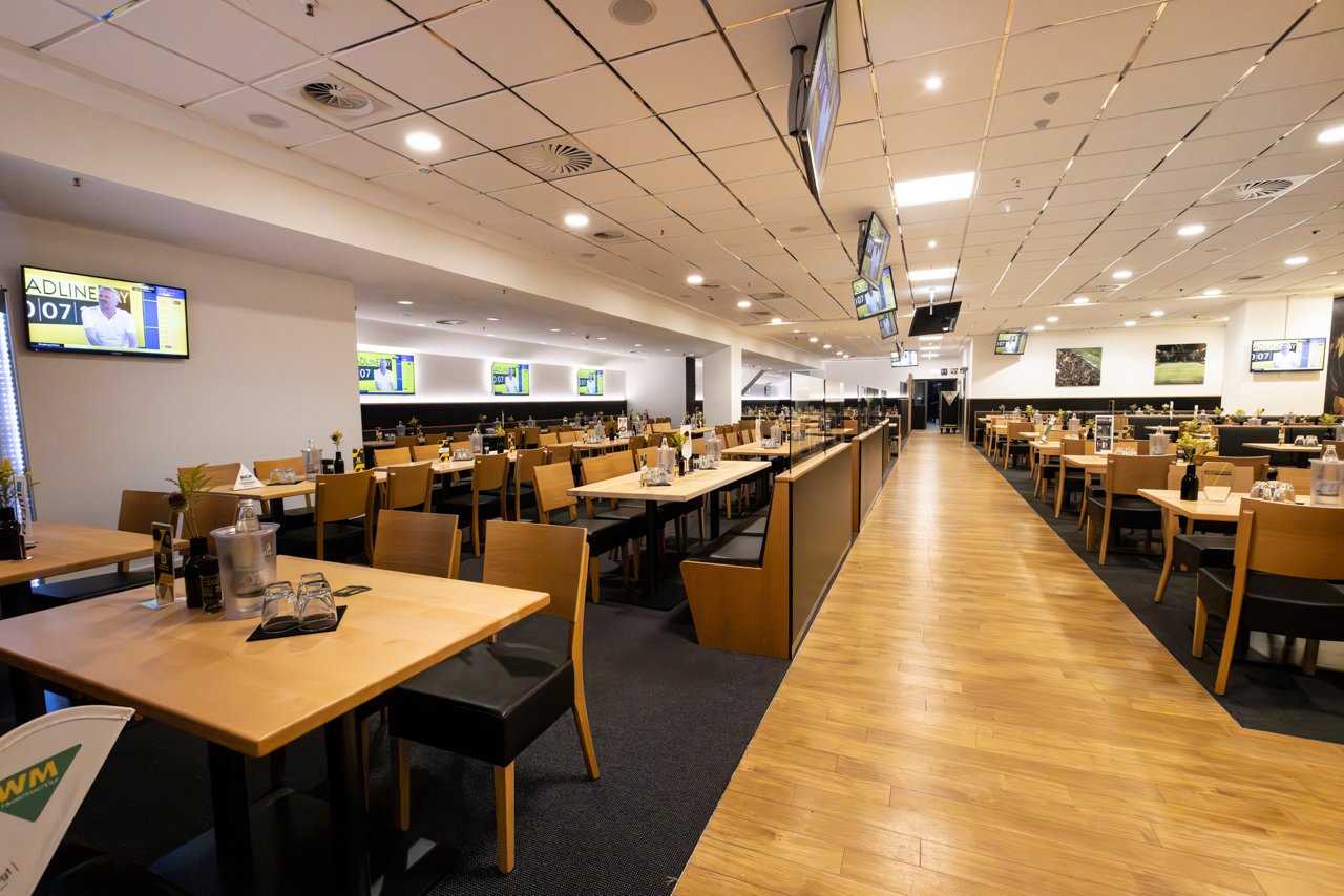 Interior view of the VIP area Stammtisch.