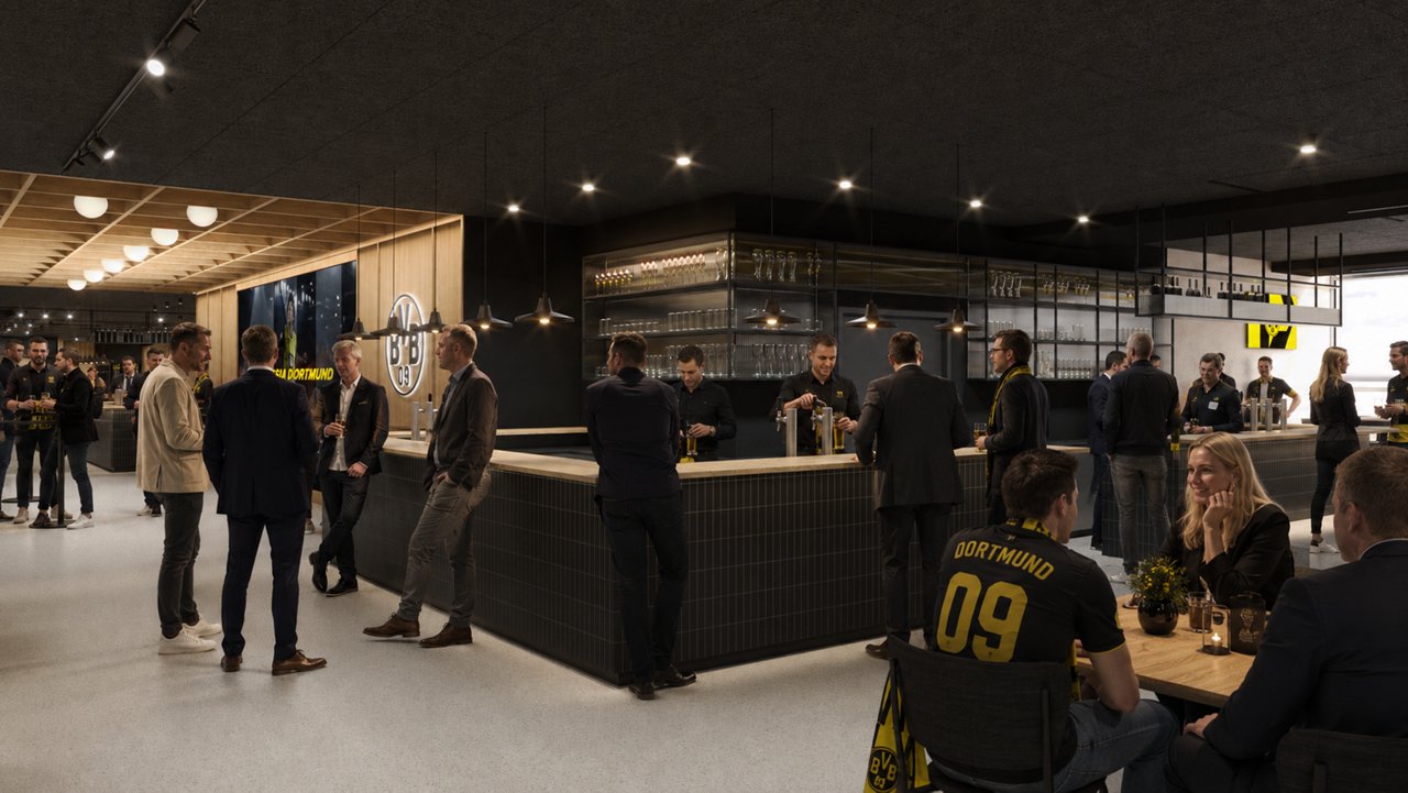 Interior view of the VIP area Borussia Park.