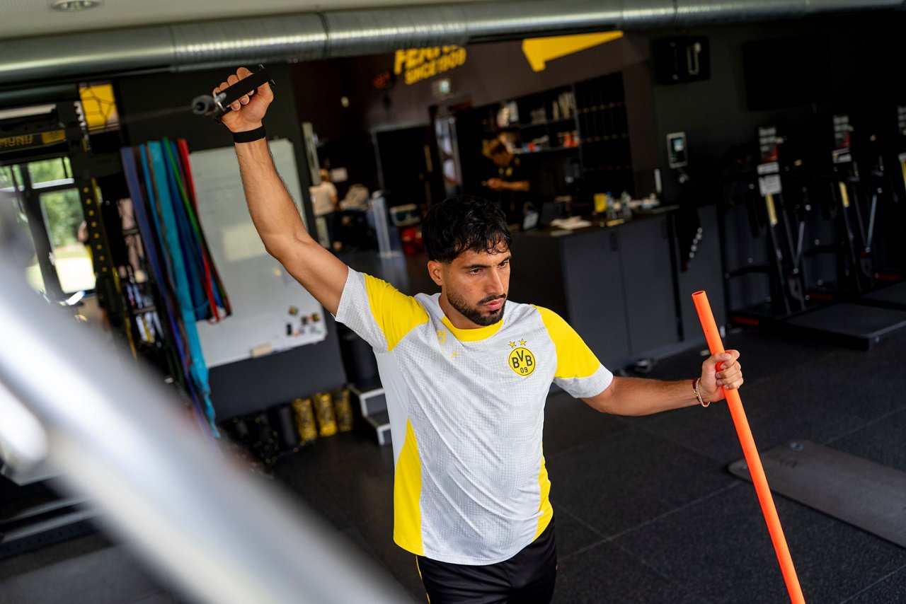 Emre Can bei der Leistungsdiagnostik.