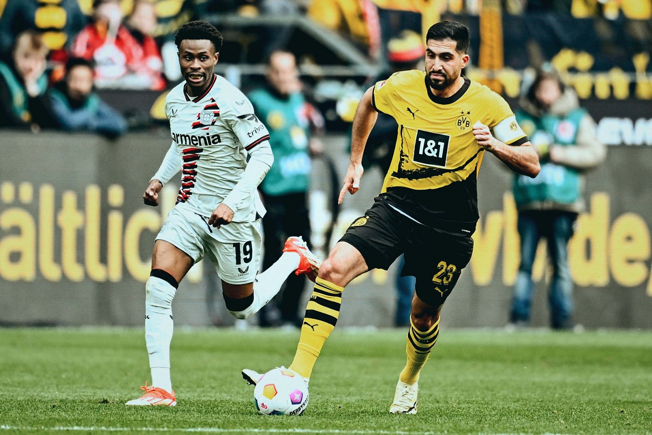 23/24, Bundesliga, Bundesligasaison
Freitag 21.04.2024, 1. Bundesliga Saison 23/24 - 30. Spieltag in Dortmund, .Borussia Dortmund - Bayer 04 Leverkusen, .Emre Can (BVB) ..Copyright:.Borussia Dortmund GmbH & Co. KGaA.Rheinlanddamm 207-209.44137 Dortmund..(NO IPTC-stripping allowed).EDITORIAL USE ONLY