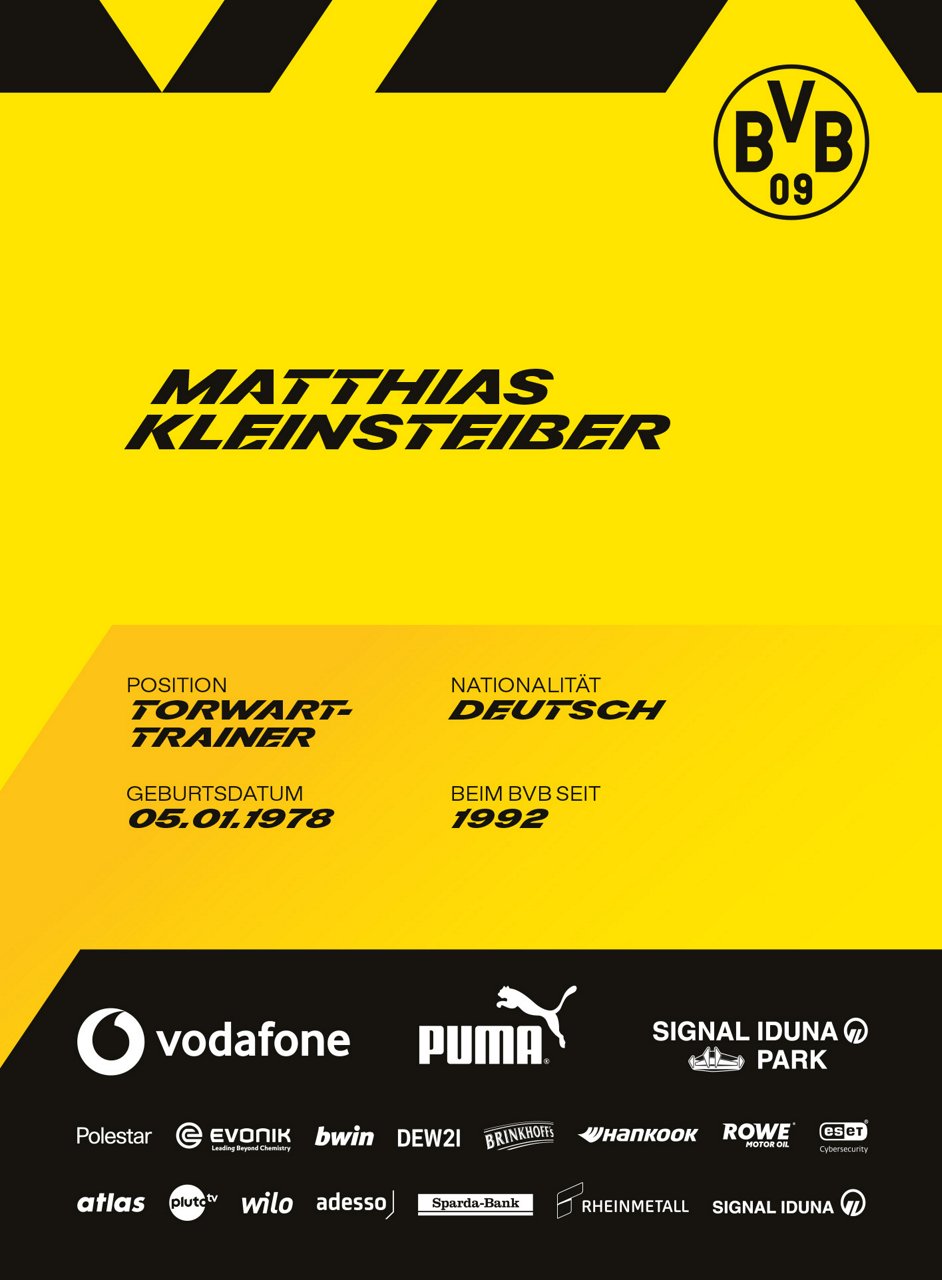 Rückseite der Autogrammkarte von Matthias Kleinsteiber.