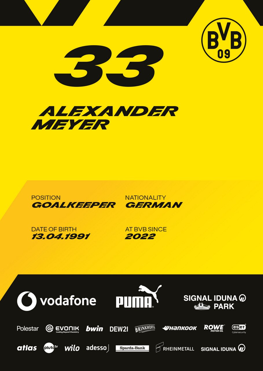 Back side of Alexander Meyer's autograph card.