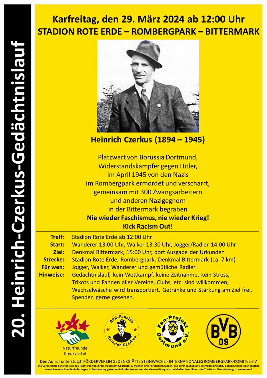 Flyer for  Heinrich Czerkus Memorial run