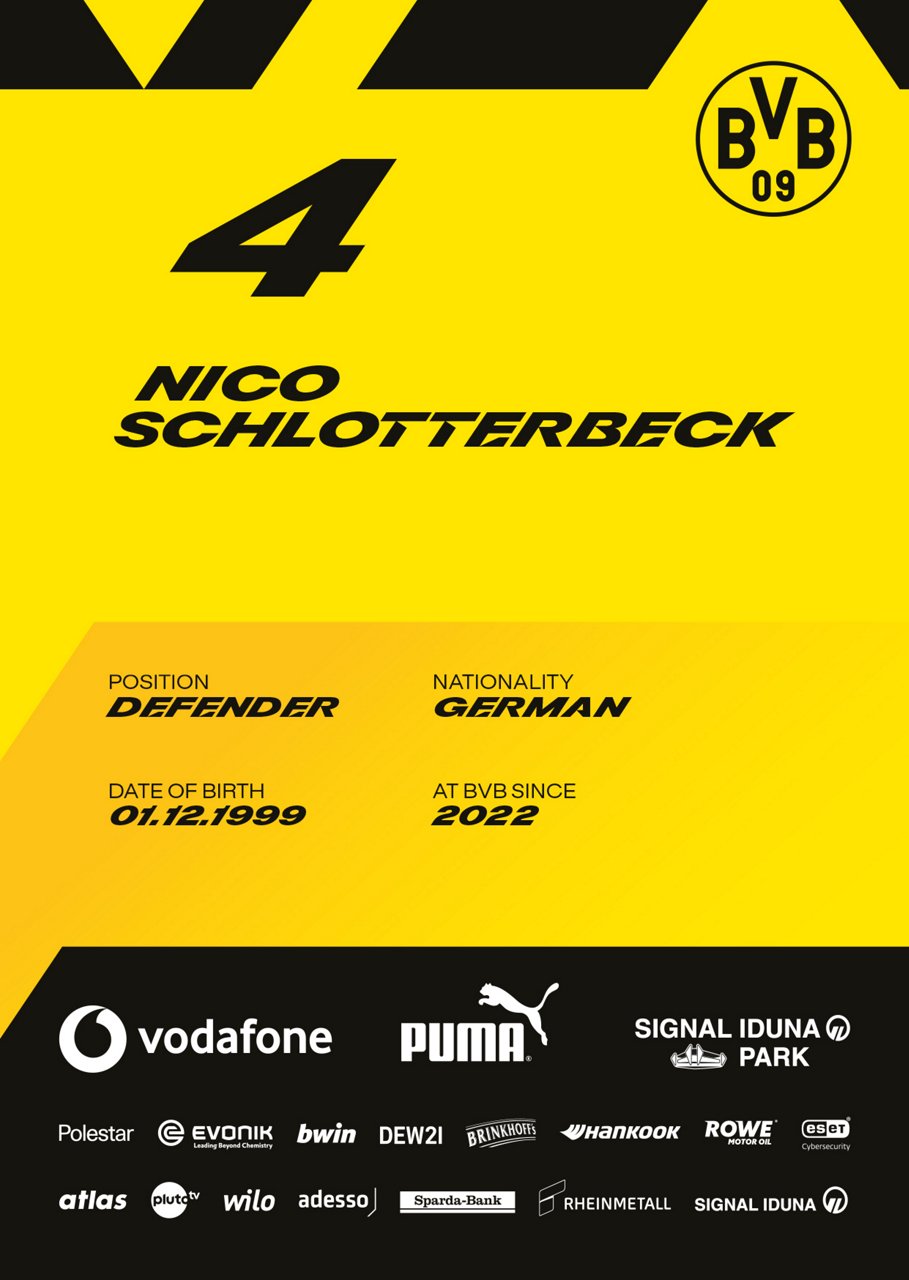 Back side of Nico Schlotterbeck's autograph card.