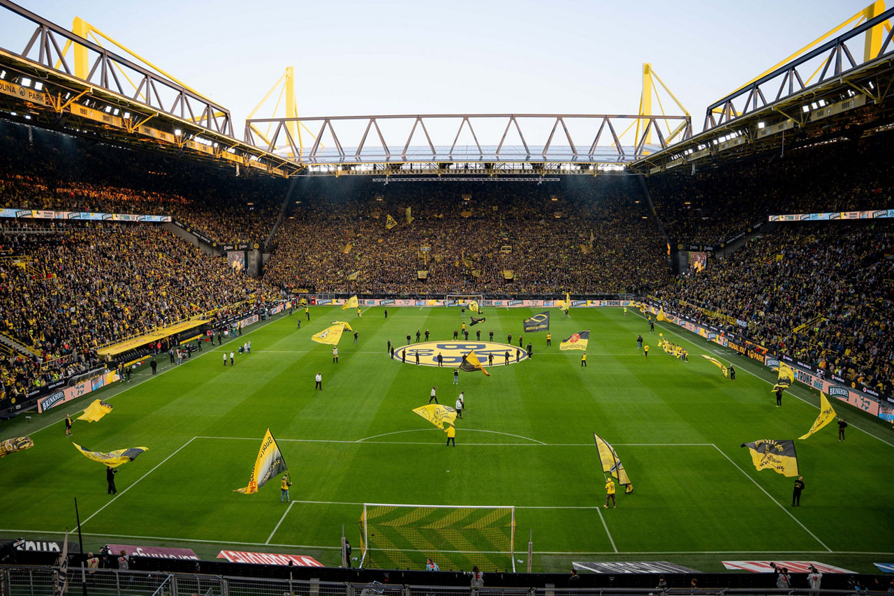 Fans von Borussia Dortmund im Stadion
