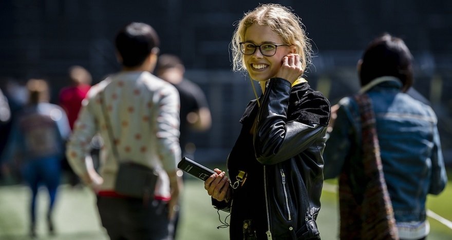 Woman during a BVB Stadium Tour