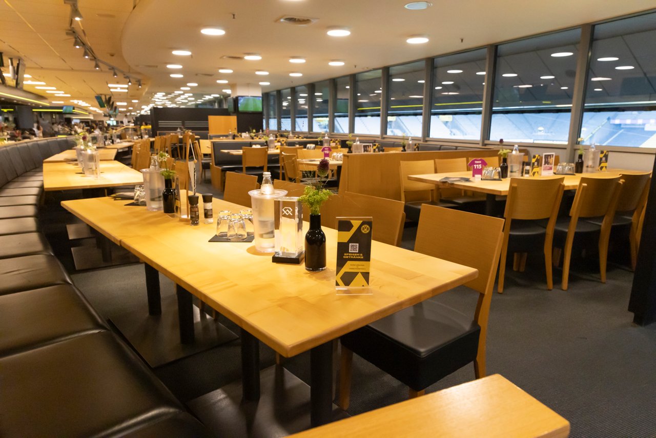 Interior view of the VIP area Stammtisch.