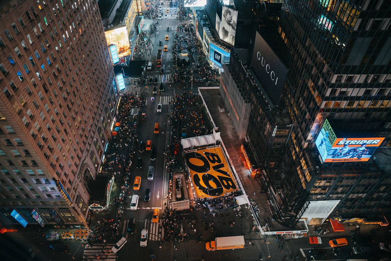 A Soccer takeover in Times Square