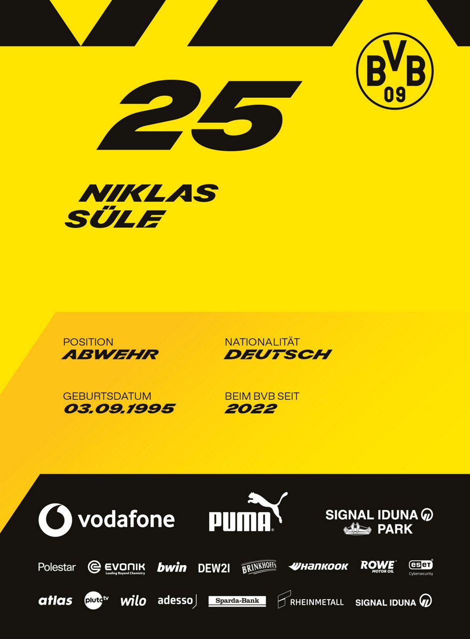 Rückseite der Autogrammkarte von Niklas Süle.