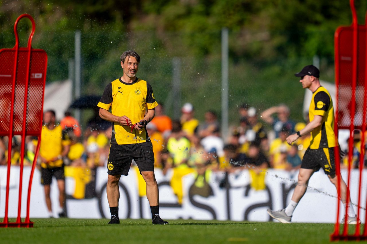 Niko Kovac beim öffentlichen Training in Saalfelden.