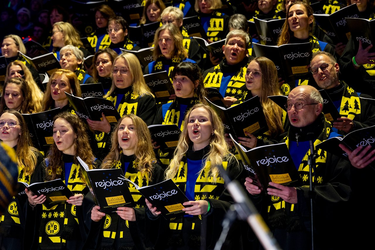 Choir at BVB Singing Christmas Songs