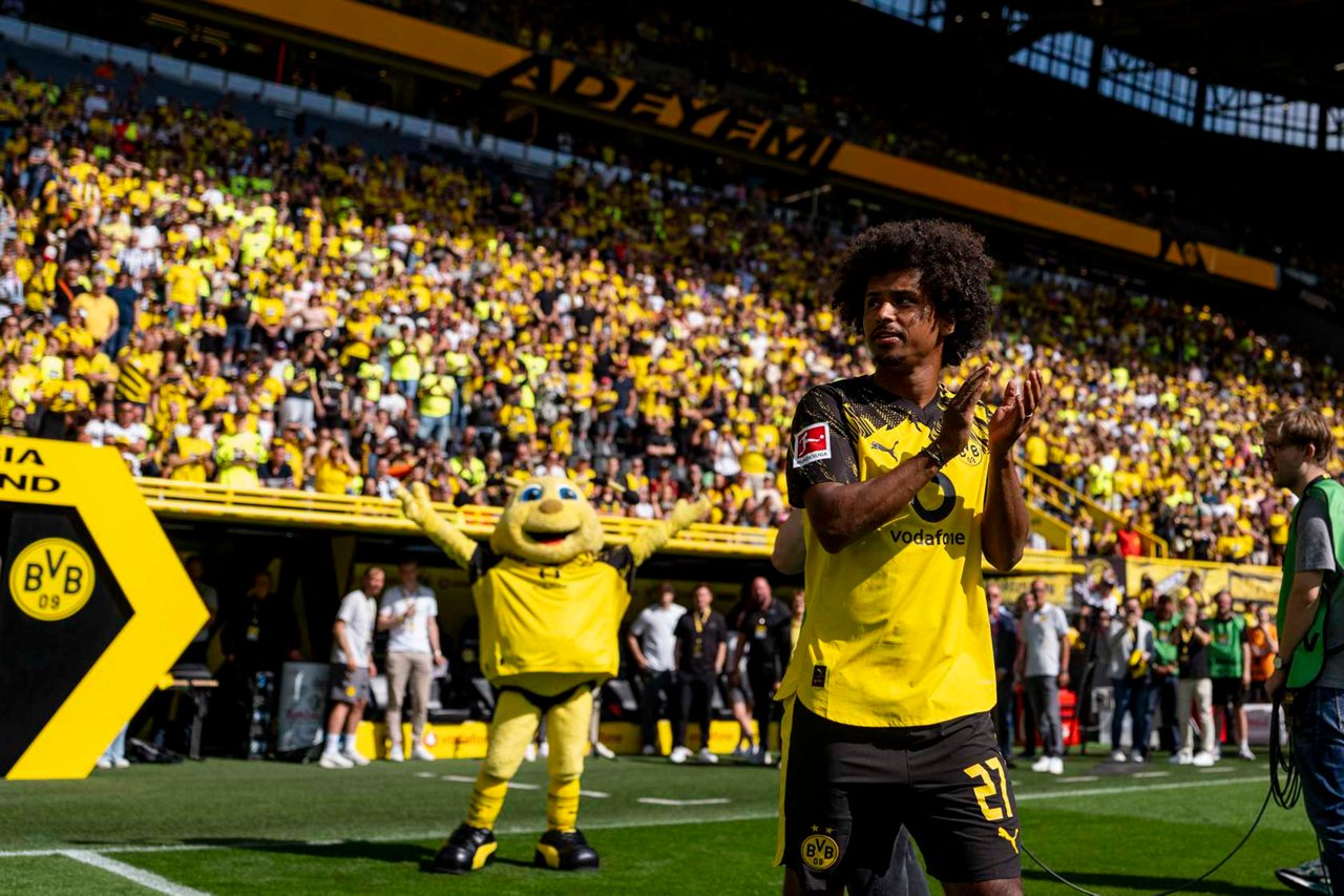 Karim Adeyemi bei der Saisoneröffnung.