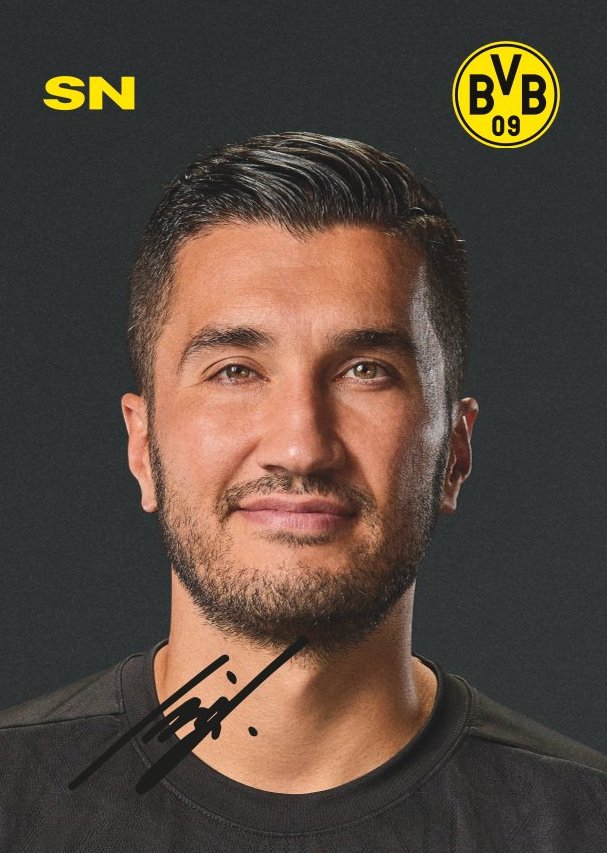  Front side of the autograph card from Nuri Sahin