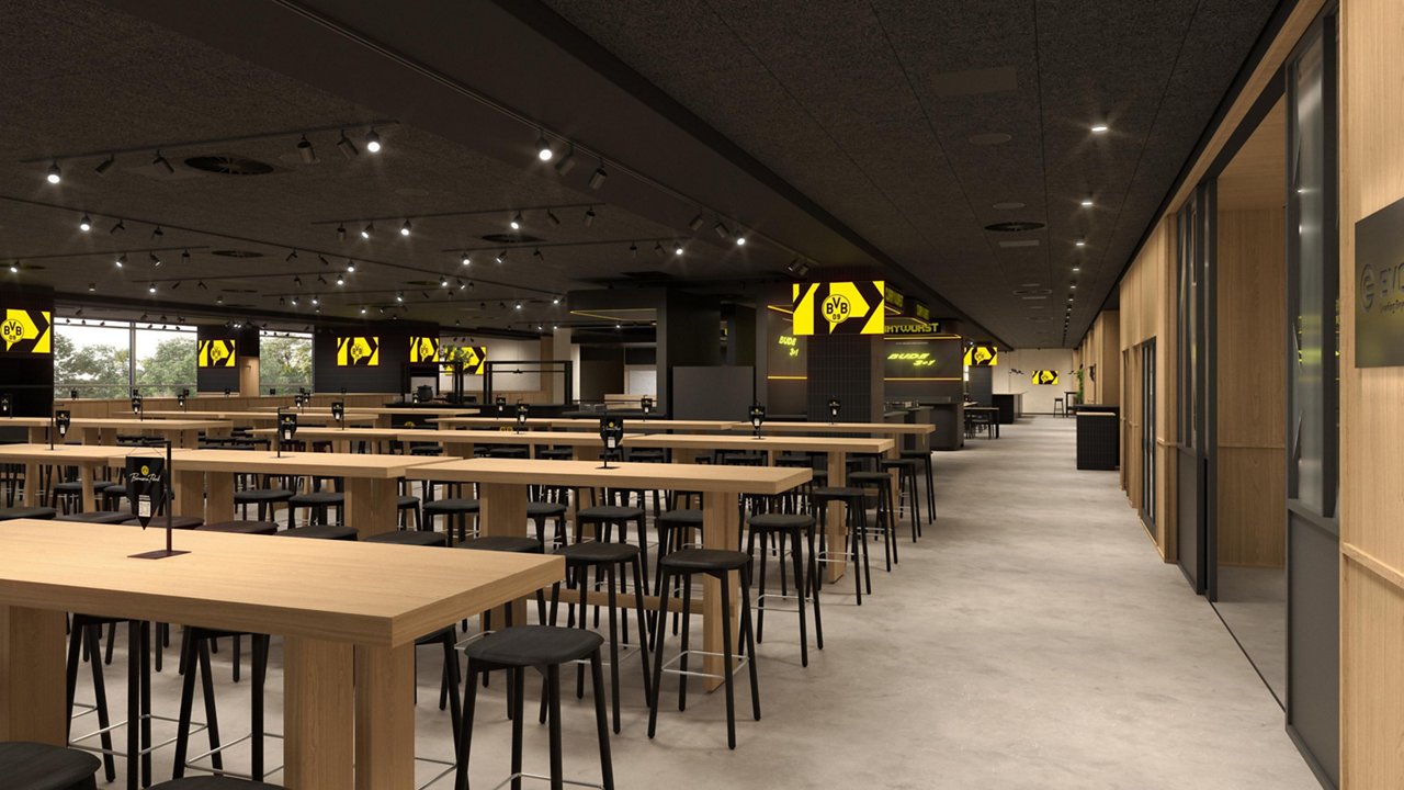 Neu renovierter VIP-Bereich Borussia Park.