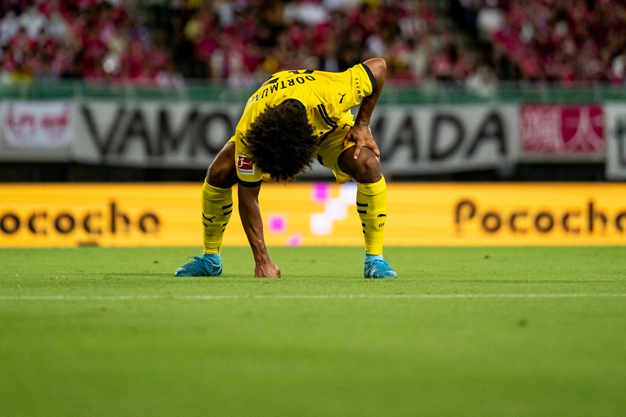 Photo of Karim Adeyemi striking a ONE PIECE celebration pose