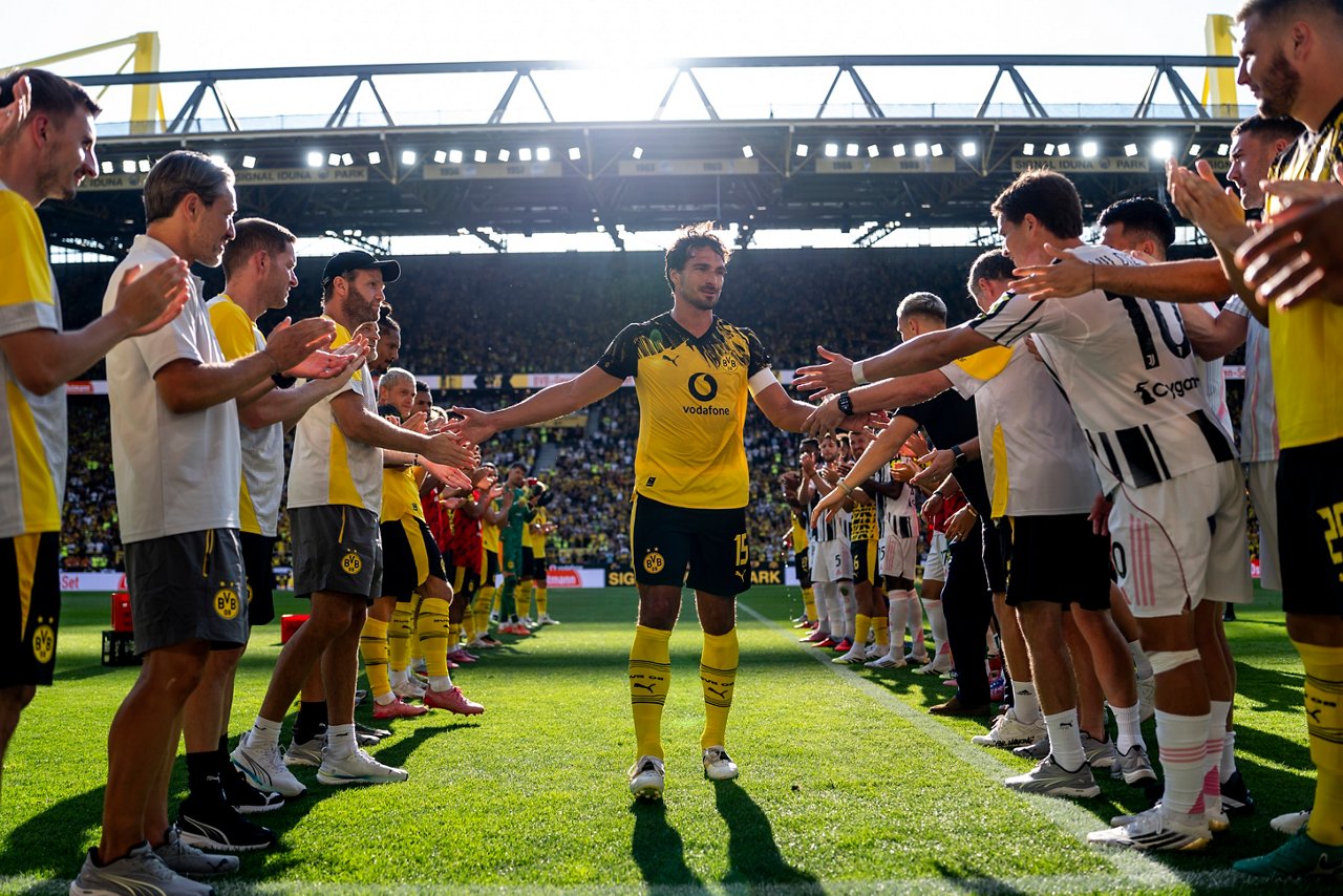 Mats Hummels bei seiner letzten Auswechslung.