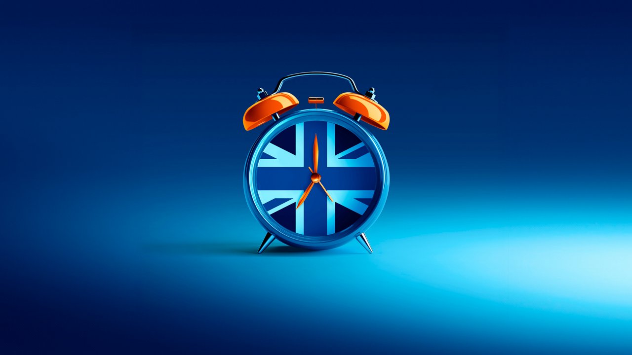 Alarm clock with UK flag