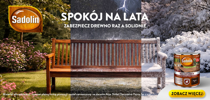 Sadolin Spokój na lata zabezpiecz drewno raz a solidnie