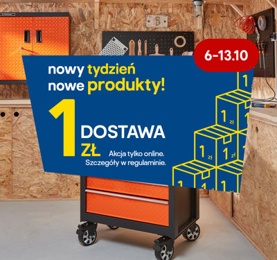 6-13.10 nowy tydzień nowe produkty!  dostawa za 1 zł akcja tylko online szczegóły w regulaminie