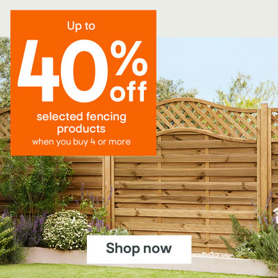 Up to 40% off selected fencing products when you buy 4 or more. Shop now