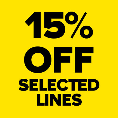 15% off selected lines