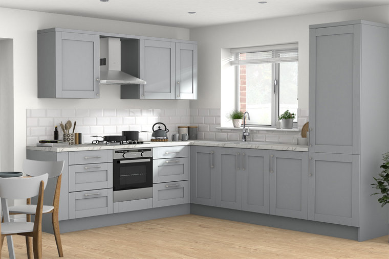 Grey kitchen shop cabinets b&q