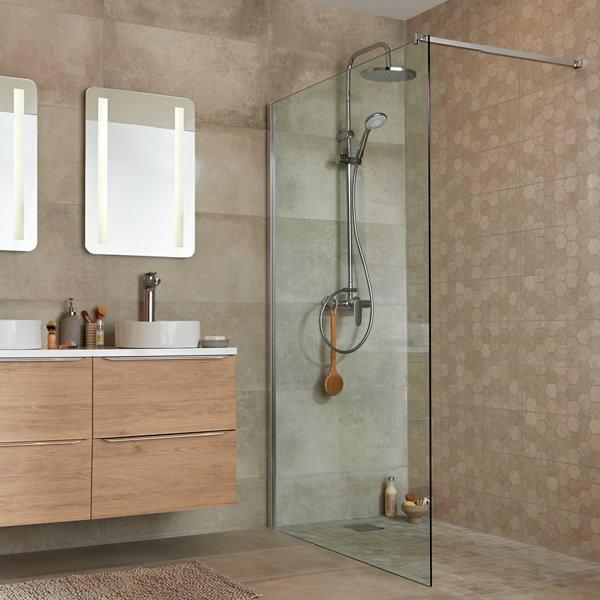 Kabina prysznicowa walk-in GoodHome Beloya 120 cm chrom/transparentna